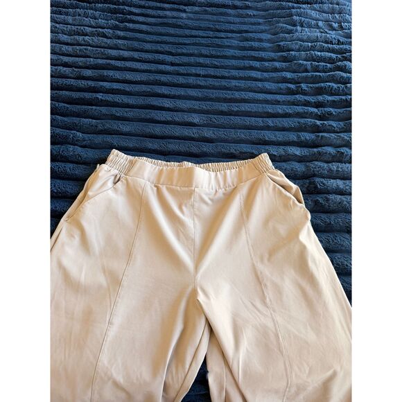 Fabletics Wide Leg Pants Women’s XL Elevated Clean Girl Coastal Travel Cream - Picture 3 of 4